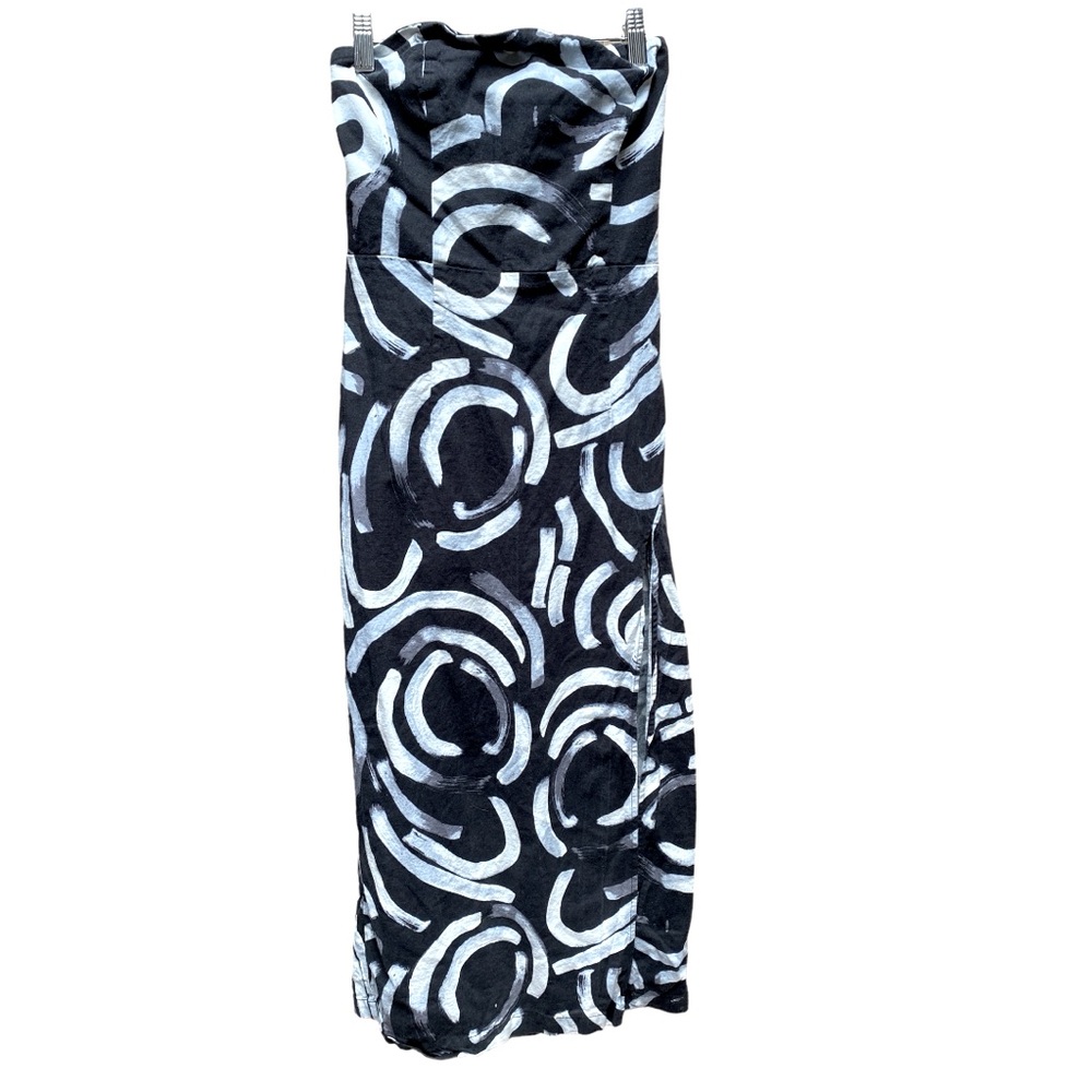 Urban Outfitters M strapless maxi dress high-slit side zip